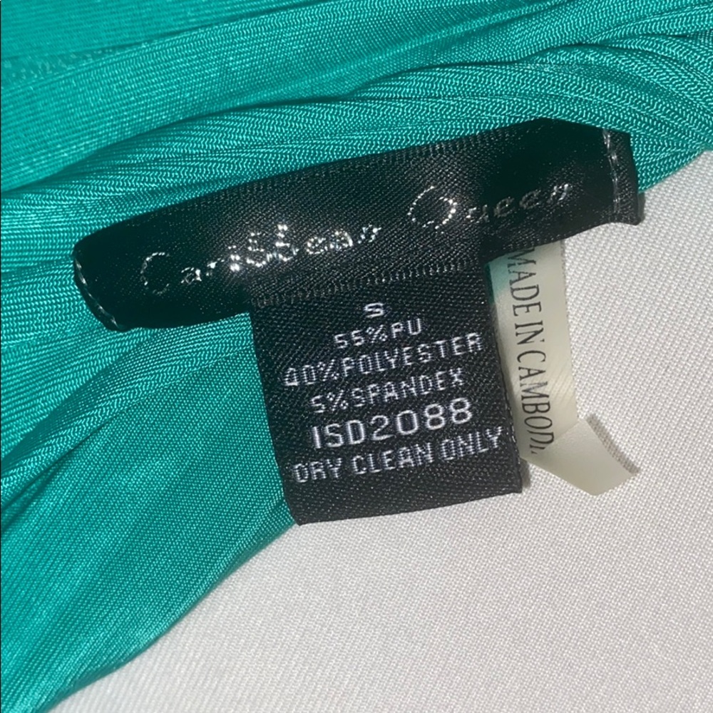Caribbean Queen Backless halter bodysuit in Green - Picture 6 of 6